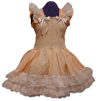 Sundress - Cotton Dress with Lace trim, Sissy, Lolita, Costume, Rave, Cosplay