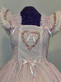 Sundress - Heart Pink Gingham and Cotton, Sissy, Lolita, Rave, Cosplay