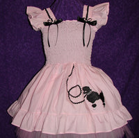 Sundress - Poodle on Pink Cotton Dress, Sissy, Lolita, Costume, Rave, Cosplay