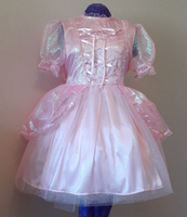 Princess Dress, Pink sparkle organza, satin, lacing, Sissy, Lolita, Costume, Rave, Cosplay