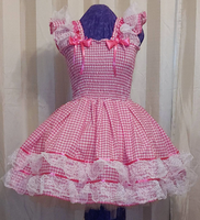 Sundress - Gingham Dress, Sissy, Lolita, Costume, Rave, Cosplay